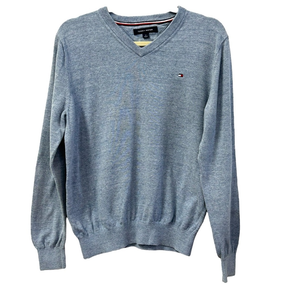 Tommy Hilfiger Men’s‎ Long Sleeve V Neck Pullover Sweater  Sz M